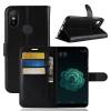 Litchi Skin Book Case for Xiaomi Mi A2 / Mi 6X - Black